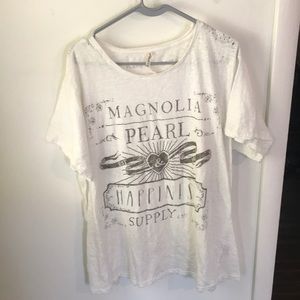 Magnolia Pearl happiness t, with hand distressing
